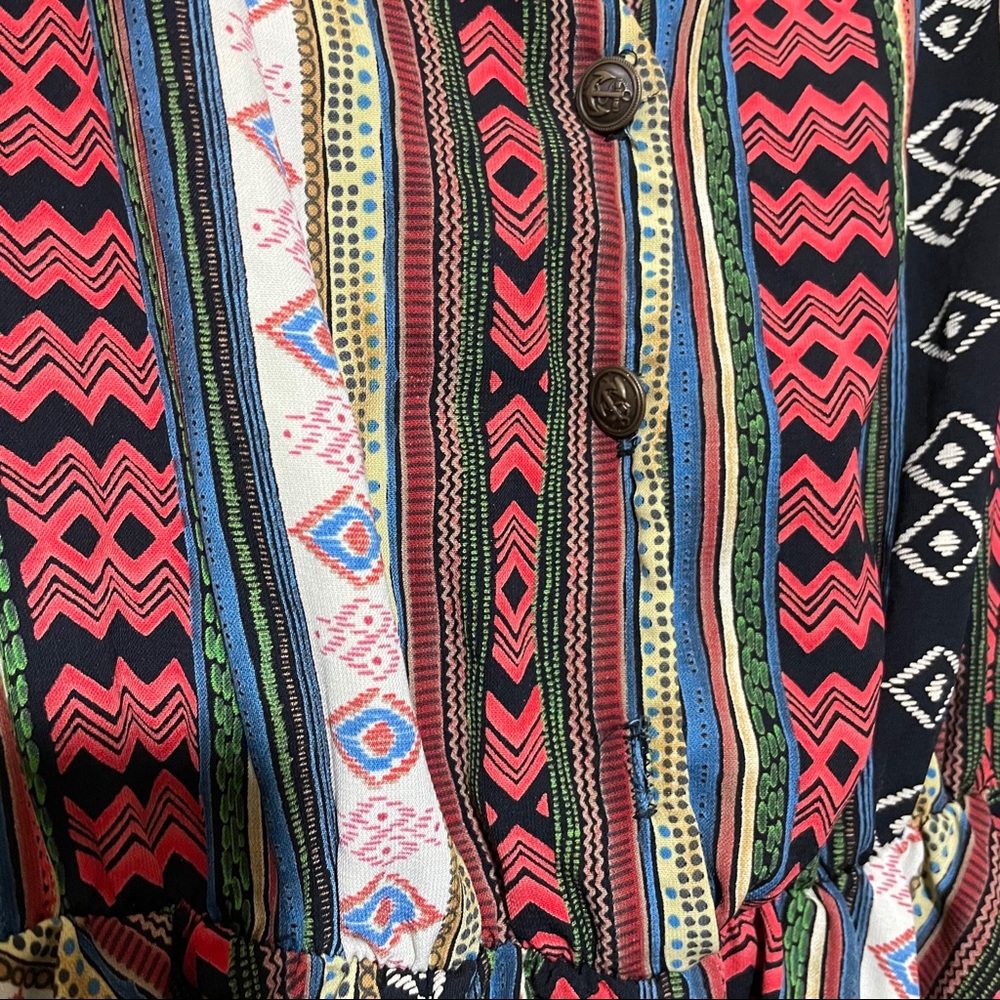 Khloe California Multi-Colored Flare Romper Size S - Picture 2 of 6